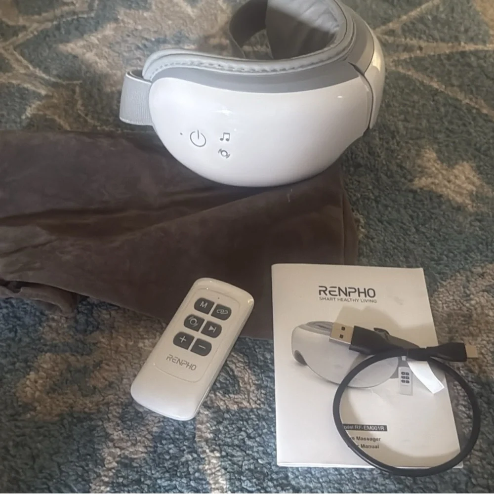 Renpho White Smart Eye Massager with Heat